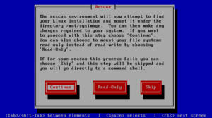 rescue mode mount dialog